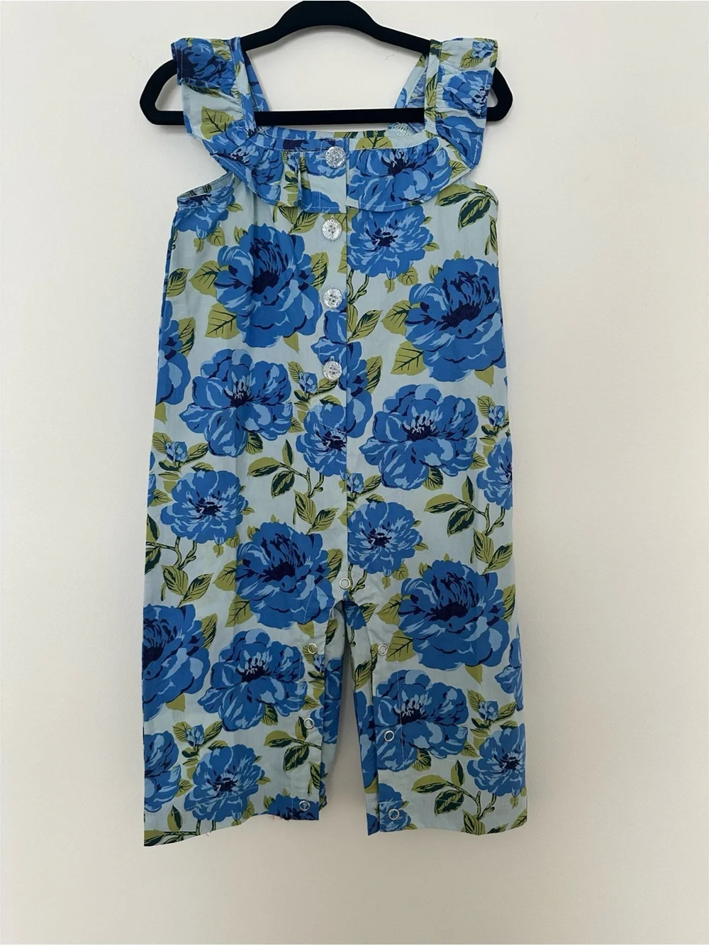 New Pink Chicken Baby Girls Ana Jumper Blue Peonies 12-18 months